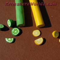 Clay cane Lemon and Lime