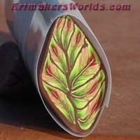 Fancy Leaf Polymer clay cane