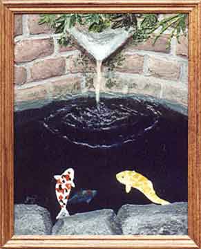 Koi pond and water fall